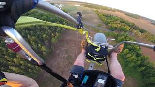 Smooth landing in a paramotor trike at the Bad Apples FlyIn [upl. by Eniamrehs]