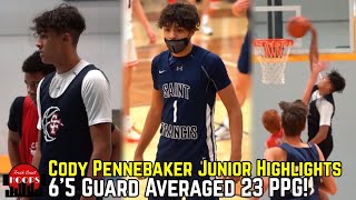 Cody Pennebaker Junior Highlights 65 2022 Guard Prospect [upl. by Ahen]