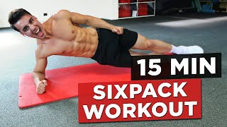 15 MIN SIXPACK WORKOUT NO EQUIPMENT BODYWEIGHT WORKOUT [upl. by Assiralk194]