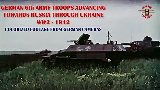 GERMAN 6th ARMY TROOPS ADVANCING TOWARDS RUSSIA THROUGH UKRAINE [upl. by Renate]