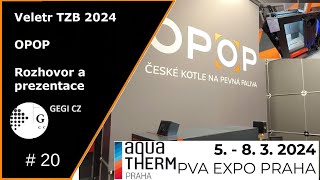 kotle OPOP  rozhovor  prezentace výrobků  veletrh Aqua Therm Praha 2024 [upl. by Ahsropal]