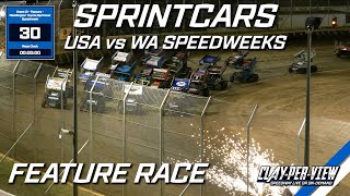 Sprintcars  USA vs WA Speedweeks  Bunbury  1st Jan 2023  ClayPerView Highlights [upl. by Florance]