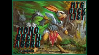 Bloomburrow Standard Mono Green Aggro MTG Arena [upl. by Constance]