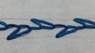 Looped cretan stitch embroidery [upl. by Idrahs878]