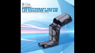 COMPRESSX™ PRESSOTHERAPY HEATED LEG MASSAGER WITH AIR COMPRESSION 2 MODES 3 INTENSITIES [upl. by Ahsir]