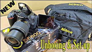 NIKON D5600 Unboxing amp Setup   DSLR Camera  Single 1855mm VR Lens Kit Review with Basic Setup [upl. by Elime]