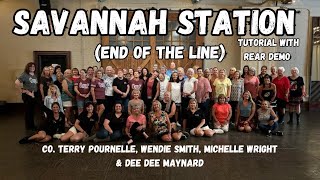 Savannah station End of the Line Official Line dance tutorial [upl. by Ymmaj]