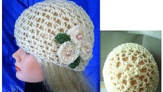 CROCHET SUMMER MESH HAT adult size how to diy free written pattern moss stitch [upl. by Gowon]