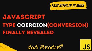 12JavaScript type coercionconversion Finally Revealed మన తెలుగులో weekendcodingintelugu [upl. by Amsab]