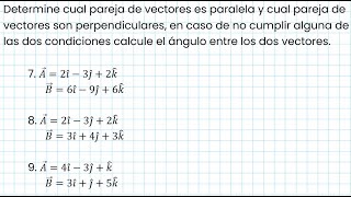 ¿Cómo saber si dos vectores son paralelos perpendiculares u oblicuos ¿Cómo determinar el ángulo [upl. by Vivianna]