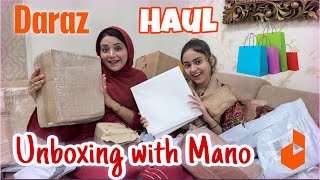 Daraz se shopping 🛍️meri aur Mano ki🤩UnboxingDaraz Haul [upl. by Marlea]