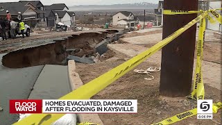 Homes evacuated damaged after flooding in Kaysville [upl. by Ichabod]