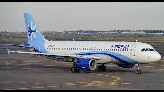 Interjet A320 take off Mexico city and landing at Puerto Vallarta [upl. by Narut]