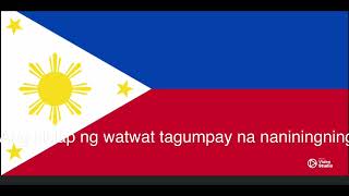 Pambansang Awit ng Pilipinas sa ng lyrics ng Lupang Hinirang [upl. by Stanfill]