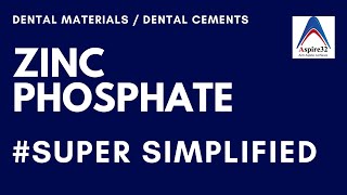 Zinc Phosphate Cement  Dental Cements  Super Simplified [upl. by Nanaj]