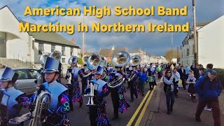 American High School Band Marching in Larne Northern Ireland Clover High School Band [upl. by Keffer791]