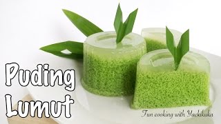 RESEP Cara Membuat Puding Lumut Pandan  Moss Pudding [upl. by Purdum]