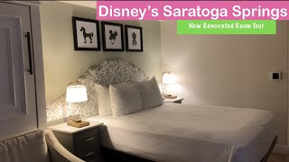 Walt Disney World Saratoga Springs Deluxe Studio Villa Renovated Room Tour 2023 [upl. by Dafodil174]