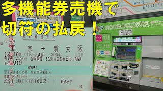 【みどりの券売機プラス】多機能券売機で遅延した切符を払い戻し！ [upl. by Tierell686]