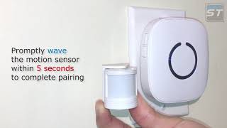 SadoTech Doorbells  How to Set Up SadoTech Wireless Doorbell  MiniMotion Sensor Set [upl. by Lontson]