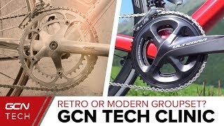 Retro Campagnolo Or Modern Shimano Groupset  GCN Tech Clinic AskGCNTech [upl. by Arammat460]