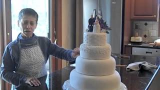 Making a Wedding Cake Part 3 Covering and Decorating [upl. by Armin157]