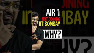 Why JEE AIR 1 not choosing IIT Bombay😱😱jee2025 jee iitjee iit air1 iitbombay research [upl. by Anaili363]