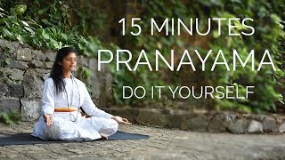 15 Minutes Pranayama  Do It Yourself  SRMD Yoga [upl. by Lada]