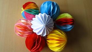 DIY DekoKugel aus Papier  Decoration ball paper [upl. by Oilime]