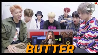 BTS REACTION TO Butter  cover by Aish [upl. by Alleiram]