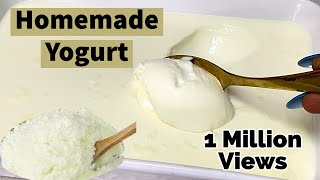 HOW TO MAKE YOGURT AT HOME WITH ONLY 2 INGREDIENTSSTEP BY STEP FAIL PROOF METHODBEGINNER FRIENDLY [upl. by Cavit223]