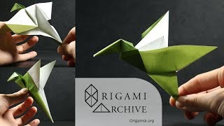 Flapping Bird Origami Instructions [upl. by Ahseyd]