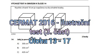 Přijímačky z matiky CERMAT čtyřleté obory  ilustrační test 2016 3část  1317úloha [upl. by Gnil]