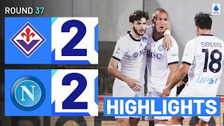 FIORENTINANAPOLI 22  HIGHLIGHTS  Kvaratskhelia rescues draw for Napoli  Serie A 202324 [upl. by Yevette]