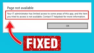 حل مشكلة Your IT administrator has limited access  لا تدور غير هل حل [upl. by Ushijima65]