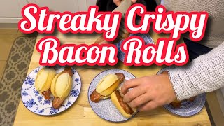 Streaky Crispy Bacon Rolls In Ninja Air Fryer [upl. by Krutz]