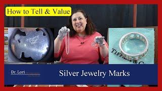 How to Tell and Value Silver Jewelry by its Marks when Thrift Shopping by Dr Lori [upl. by Aetnahc302]