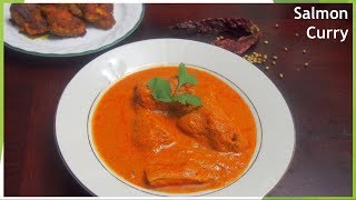 Salmon Curry RecipeTangyHow to make curry with SalmonSalmon Curry with Kashmiri Chili [upl. by Nohsauq]