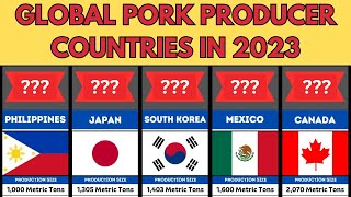 Pork Production Global Pork Producer Countries 2023 Pork Producer Countries [upl. by Inhsor]