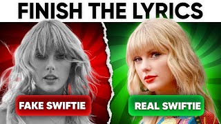 CAN YOU FINISH THE LYRICS  Taylor Swift Music Quiz 🌟 [upl. by Ahsinehs197]