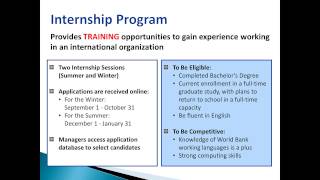 World Bank internships When to apply what to expect [upl. by Yesnyl]