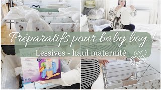 PRÉPARATION À LARRIVÉE DE BÉBÉ  LESSIVES • HAUL ACCESSOIRES DE PUÉRICULTURE ET MATERNITÉ 🧸🩵 [upl. by Munniks]