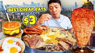 3 MONSTER Breakfast Sandwich  Best CHEAP EATS in Mexico City [upl. by Enirahtak]