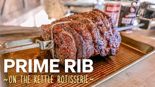 Rotisserie Smoked Prime Rib on the SnS Kettle [upl. by Kcarb]