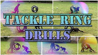 Tackle Ring Drillsideas for mini rugby junior rugby tackling rucking jackaling during Lockdown [upl. by Deanne313]