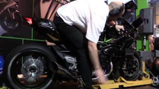 Kawasaki Ninja H2R dyno run Full 310bhp supercharged Raw Footage [upl. by Leeke132]