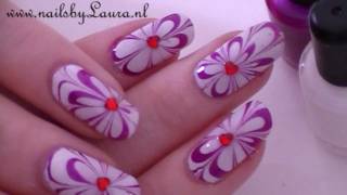 Valentijns tutorial water marble nails [upl. by Haimerej]