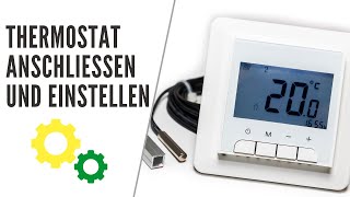 Thermostat anschließen und einstellen T STRIPE gegen Kondenswasser am Fenster Fensterheizung [upl. by Leahcam126]