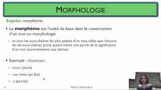 Traitement automatique des langues 28 Manipulation de textes  morphologie [upl. by Tiersten]