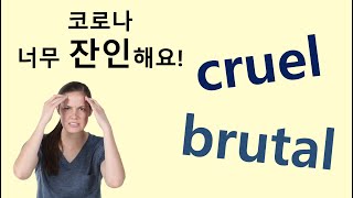 Q5 English 어휘 Lesson 1133 잔인한  brutal vs cruel brutality vs cruelty [upl. by Solnit211]